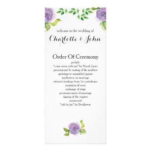 programas de bodas moradas florales