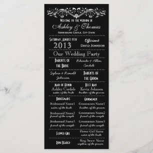 Programas de Bodas Negras al Estilo de la Tipograf