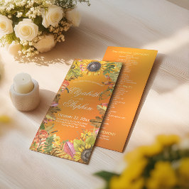 Programas de bodas otoñales Calabazas de hojas de