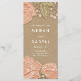 Programas de bodas para el aliento y las rosas ros