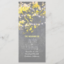 Programas de bodas para ramas rusticas de gris y a