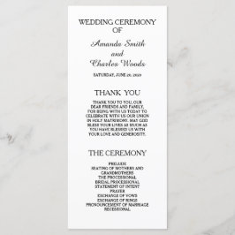 Programas de bodas simples y elegantes