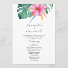 Programas de bodas tropicales Flores rosas