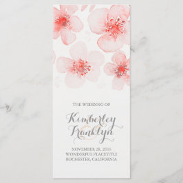 Programas de casamiento botánico-rosado de flores 