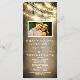 Programas de casamiento de árboles rústicos en un 