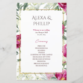 Programas de casamiento de color rosa romance eter