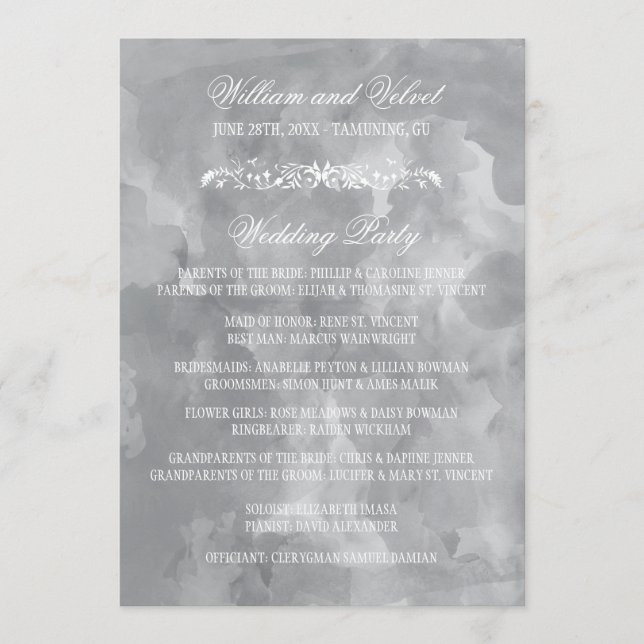 Programas de casamiento de colores (Anverso)