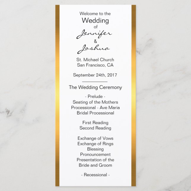 Programas de casamiento de diseño blanco de Reliev (Anverso)