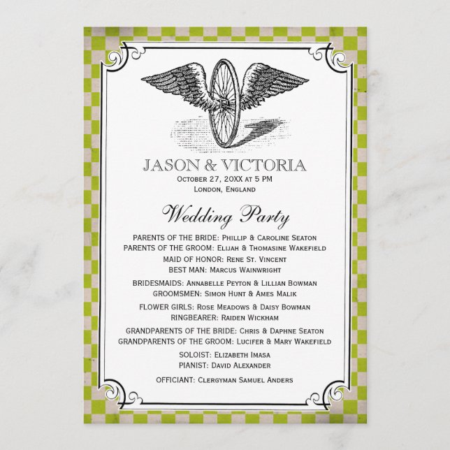 Programas de casamiento de tablero de ajedrez (Anverso)