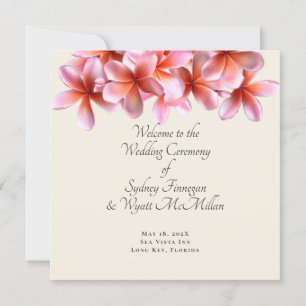 Programas de Ceremonia de Boda Simple Plumeria Fla