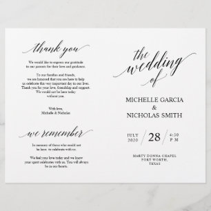 Programas de ceremonias bodas, moderna elegancia n