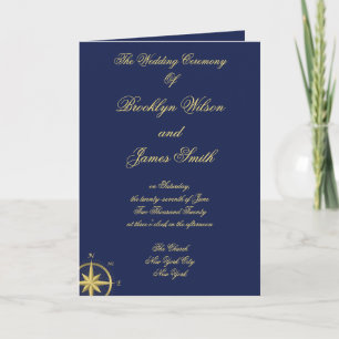 Programas de ceremonias de Boda azul