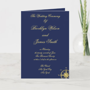 Programas de ceremonias de Boda azul