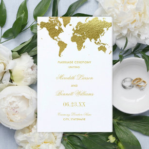 Programas de ceremonias de Boda del Mapa Mundial d