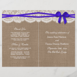 Programas de Colección Rustic Blue Bow Boda