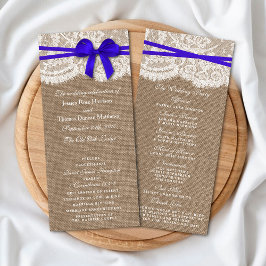 Programas de Colección Rustic Blue Bow Boda