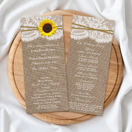 Programas de Colección Rustic Sunflower Boda