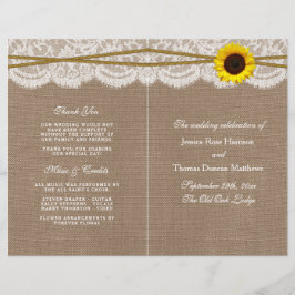 Programas de Colección Rustic Sunflower Boda