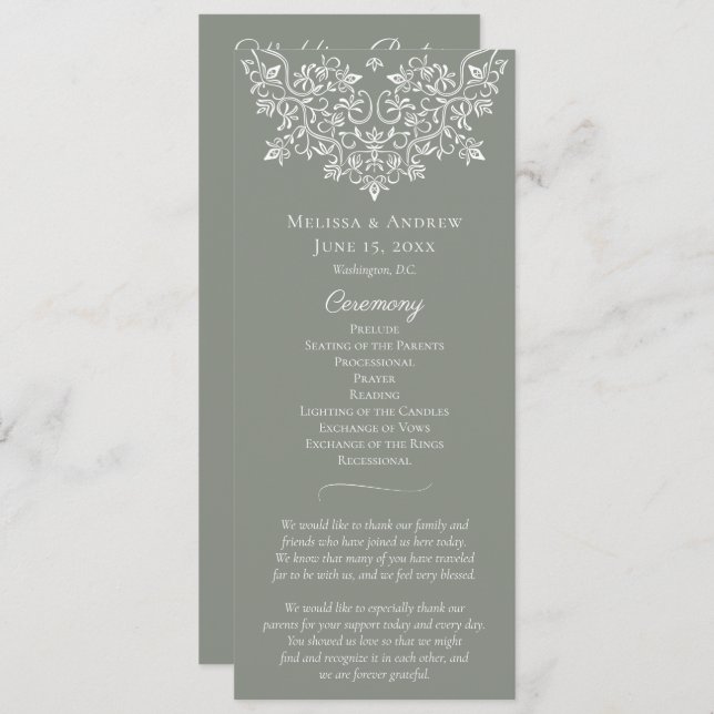 Programas de jardín de encajes de campo francés (Anverso / Reverso)