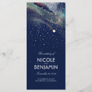Programas de la boda de la noche de la estrella