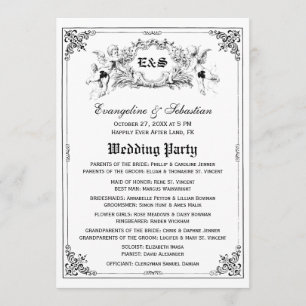 Programas de la boda del guión del cuento de hadas