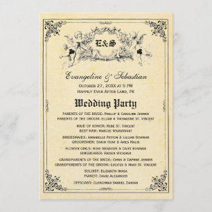 Programas de la boda del guión del cuento de hadas