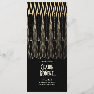 Programas de la boda del negro y del oro del