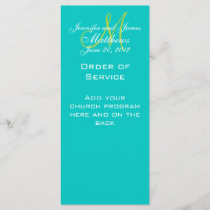 Programas de la iglesia del servicio de la boda
