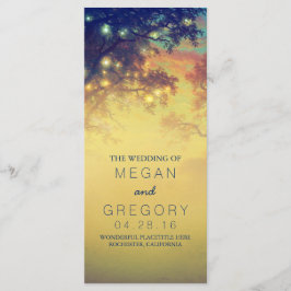 Programas de matrimonio de cuerdas rusticas y luce