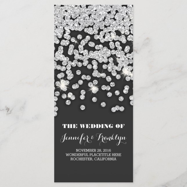 Programas de matrimonio de diamantes de Purpurina  (Anverso)