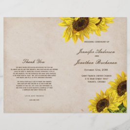 Programas de matrimonio de girasoles rusos
