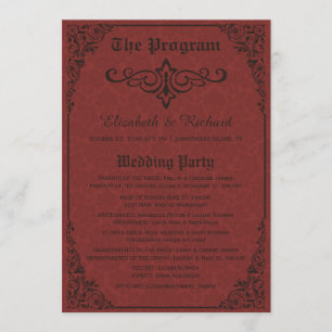 Programas de matrimonio Red Gothic Victorian Damas