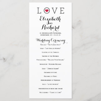 Programas de matrimonio Red Simple Love Wedding