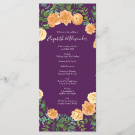 Programas de Rosa de Boda de Peach Plum Purple Peo
