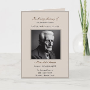 Programas de Servicio de Beret Obituario Elegante