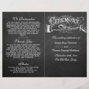 Programas elegantes de Boda de pizarra