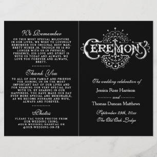 Programas Elegantes De Ceremonia De Boda Blanco Y 