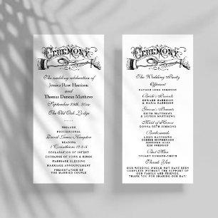 Programas Elegantes De Ceremonia De Boda Blanco Y 