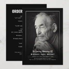 Programas Elegantes De Ceremonia Funeral Con Foto