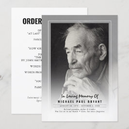 Programas Elegantes De Ceremonia Funeral Con Foto