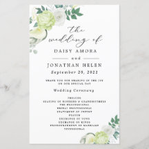 Programas florales blancos y verdes de rosa blanca