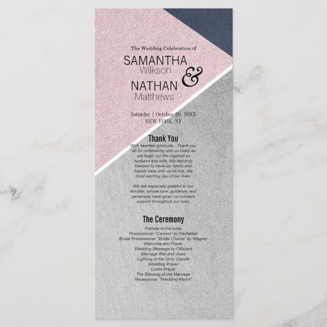 Programas Geo Rosa Quartz Navy Blue and Silver (Anverso)