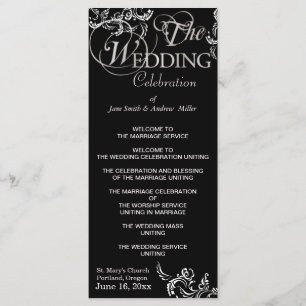 Programas negros y blancos del boda