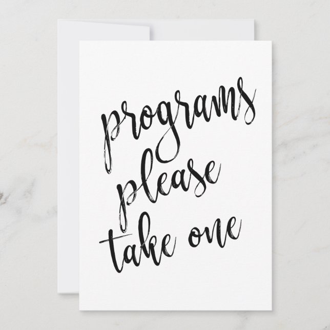Programas Por Favor, Tome Un Rótulo Asequible (Anverso)