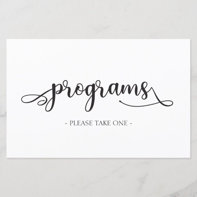 Programas | Por favor, tome una | Rótulo Boda negr (Anverso)