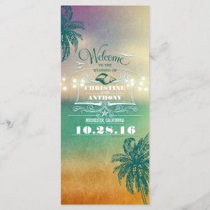 programas románticos de bodas en la playa - luces 