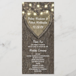 Programas rústicos de bodas de roble tallado