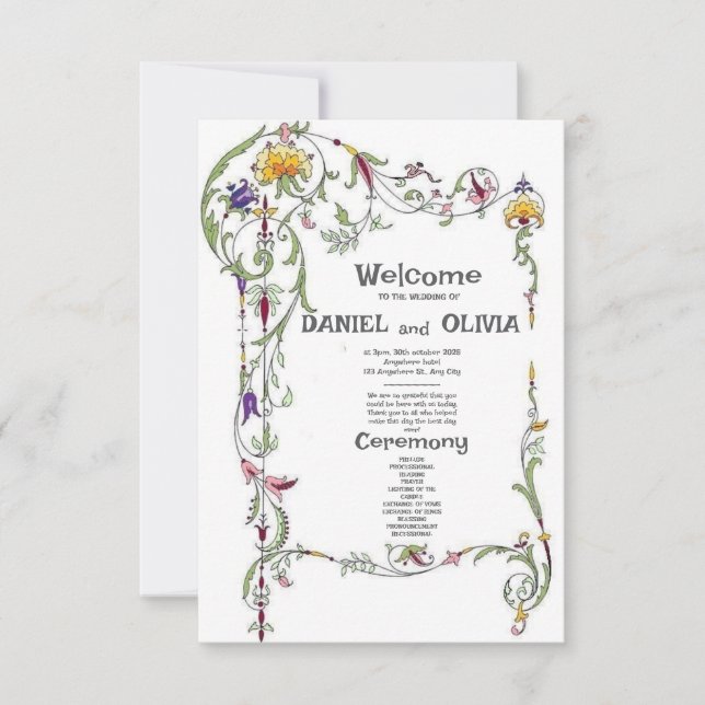 Programas Rústicos para el País Boda de Flores Sil (Anverso)