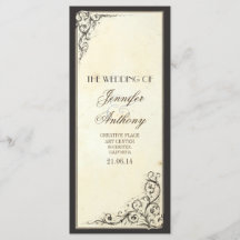 programas vintage de bodas