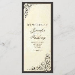 programas vintage de bodas